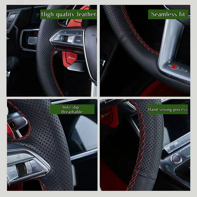 Car Steering Wheel Cover For Subaru Legacy Outback XV Forester 2015 2016 DIY Car Original Steering Wheel Braid steering wheel cover