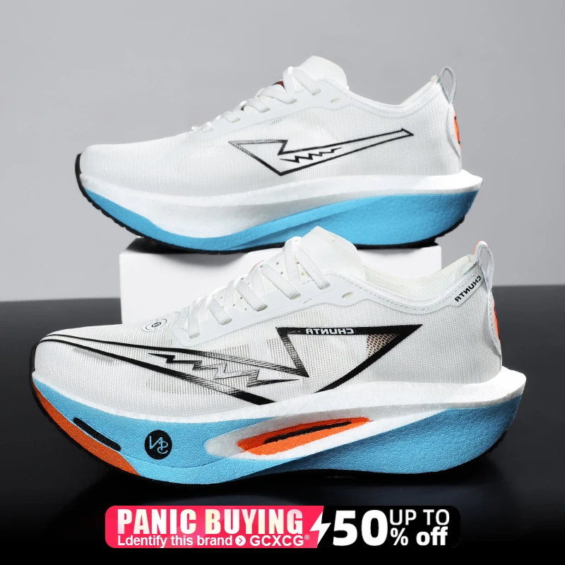 Running Shoes Carbon Board Speciality Marathon Men Sports Breathable...