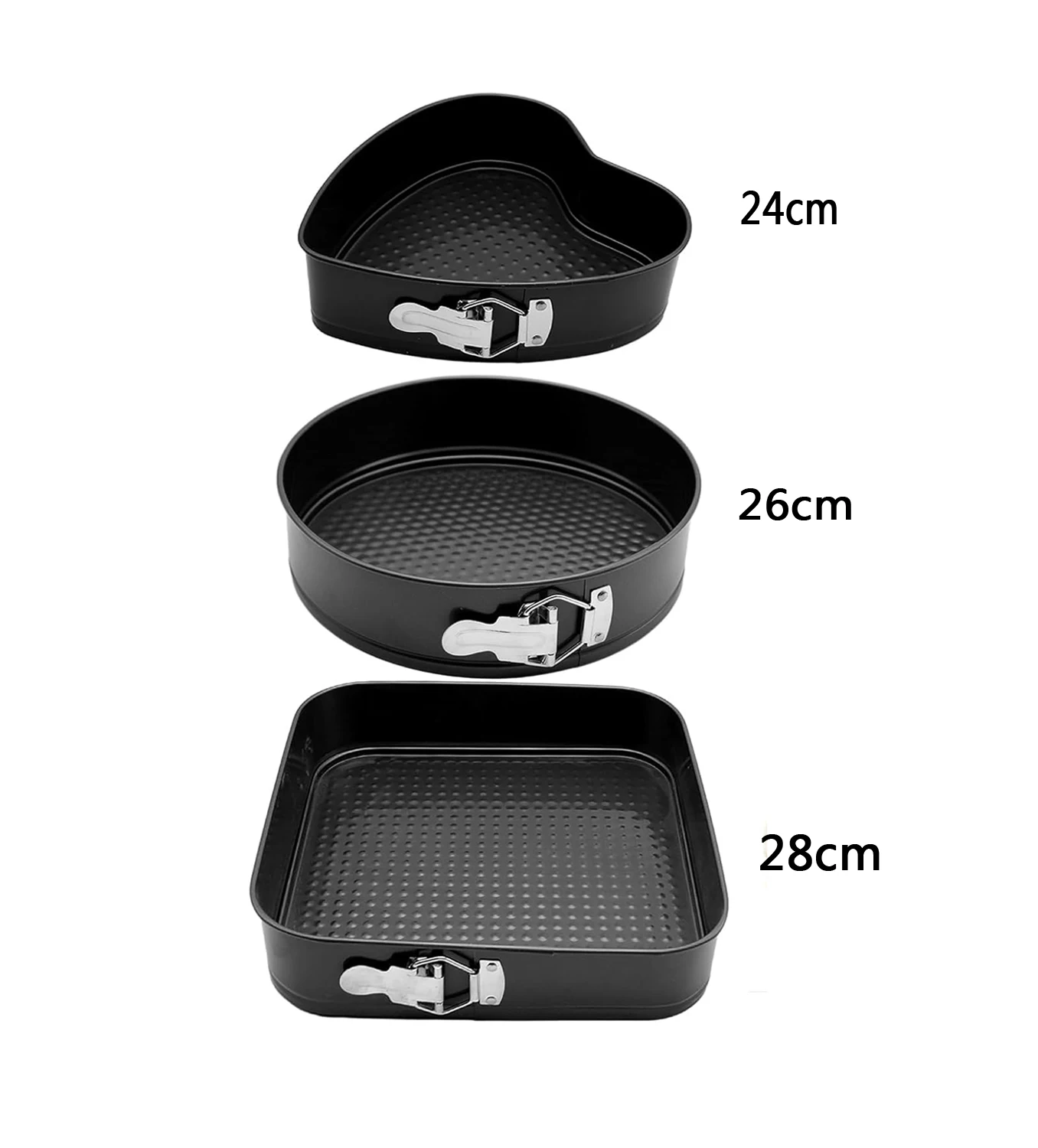 3 stampi per torte a forma di cuore da 25,4 cm, in silicone, senza BPA, riutilizzabili, antiaderenti, resistenti al calore, per torte, cheesecake, chiffon e altri dolci cuori