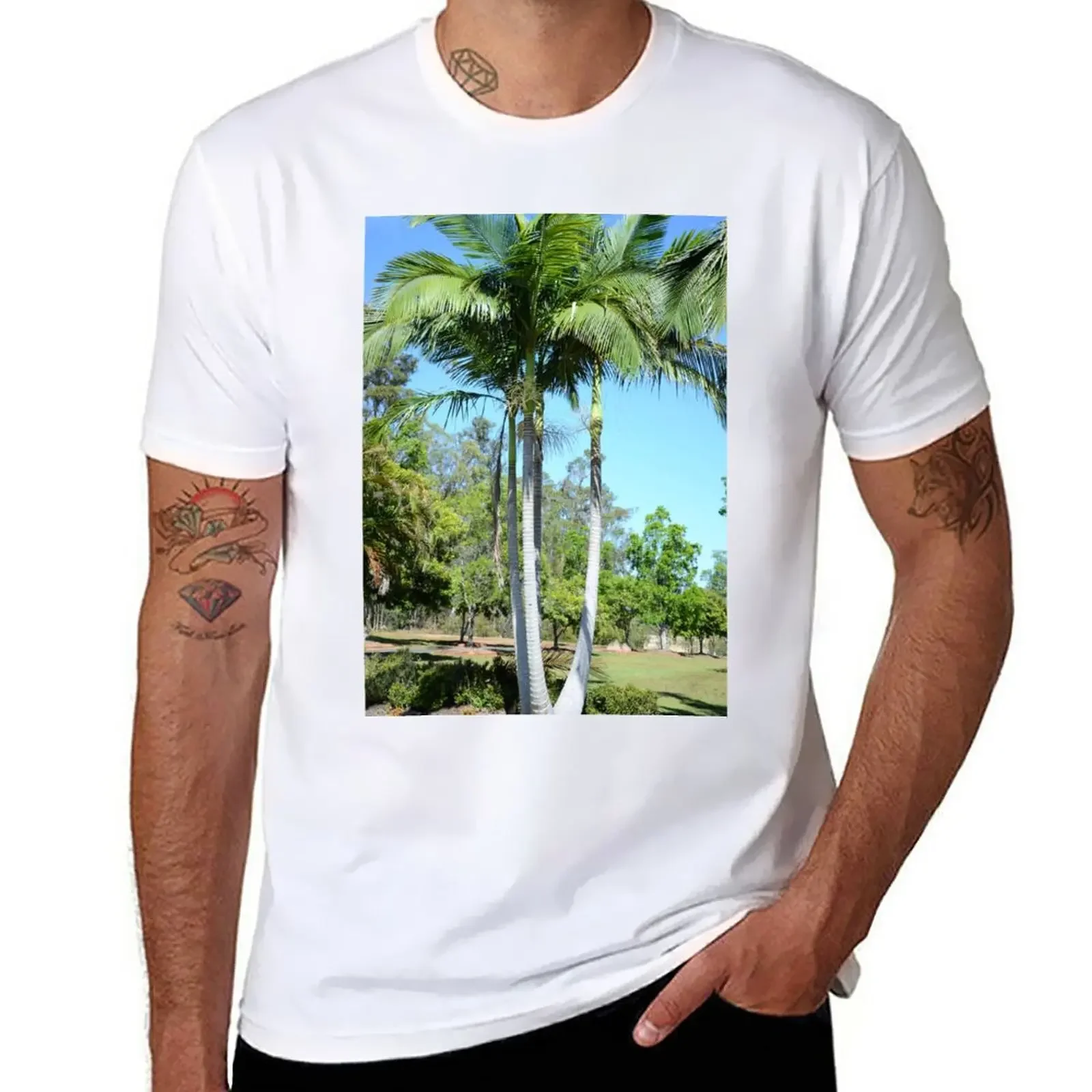 

Palm tree garden T-Shirt summer top Blouse fitted t shirts for men