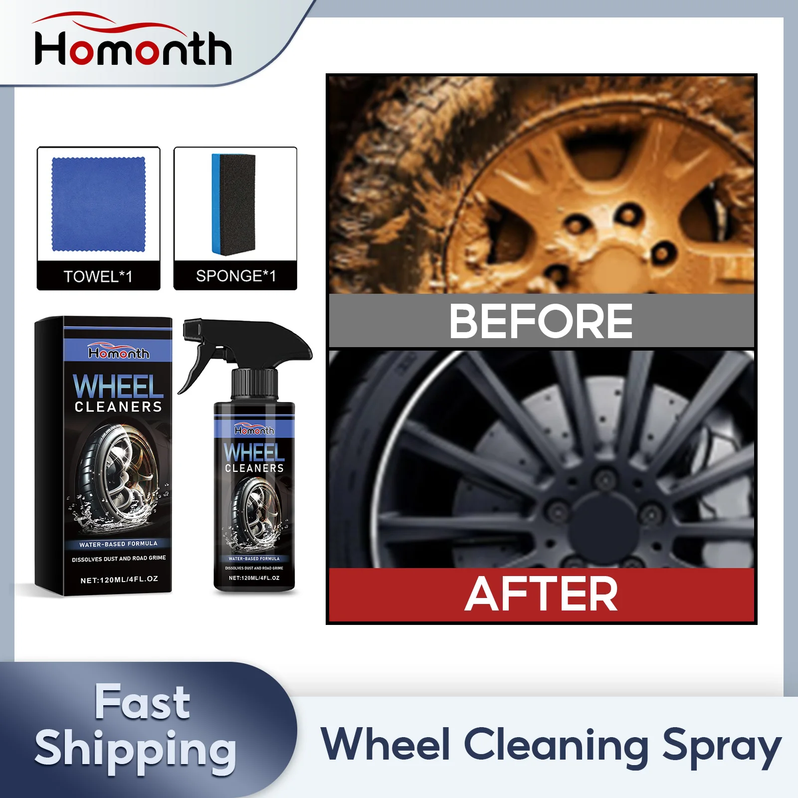 

Wheel Cleaning Spray Paint Iron Remover Tire Re-Black Shine Brake Detailling Polishing Dust Rim Rust Cleaner Tire Coating Spray