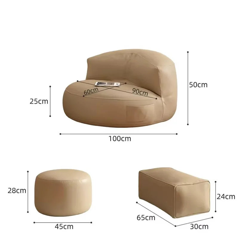Modern Lounge Chair Nordic 1-person Comfortable Bedrooms Pouf Salon Lazy Relaxing Bases Y Marcos De Cama Library Furniture