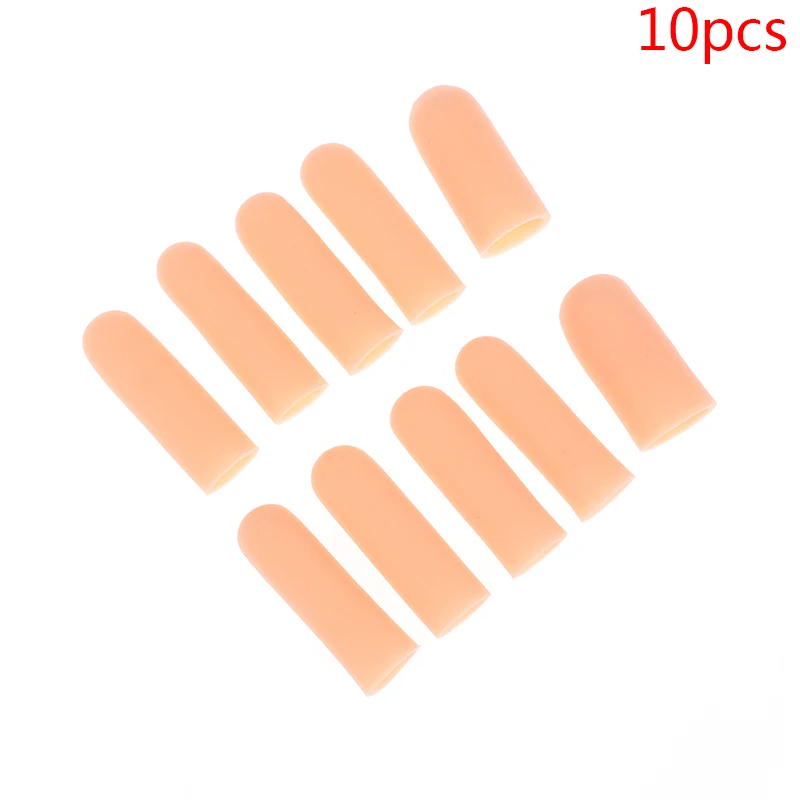 10pcs Finger Protector Anti-cut Silicone Gel Tube Hand Bandage Heat Resistant Finger Sleeves Great Cooking Kitchen Tools images - 6