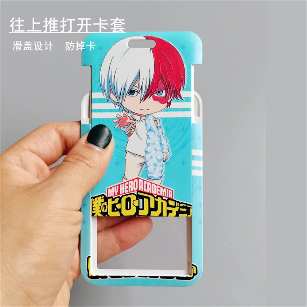 My Hero Academia Cartoon Card Holder & Lanyard - Student Campus Clutch