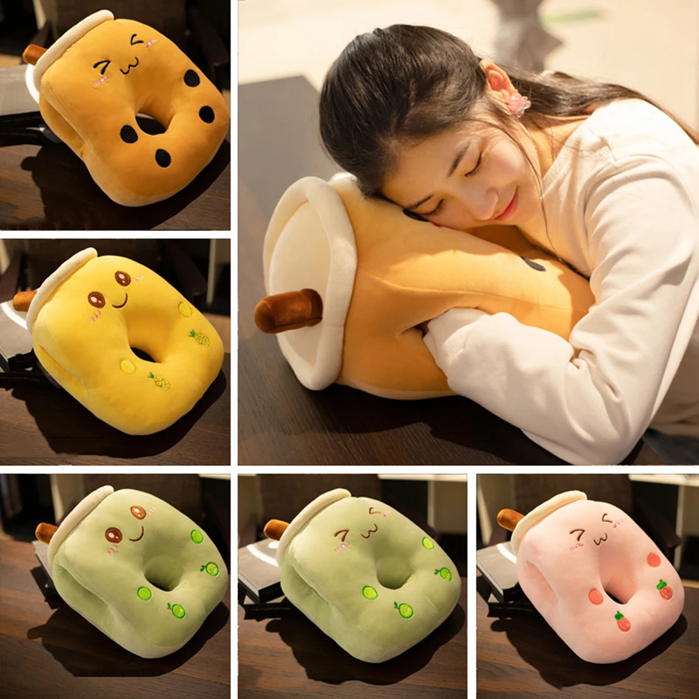 Multipurpose Pearl Milk Tea Students Office Table Pillows Nap Sleep on