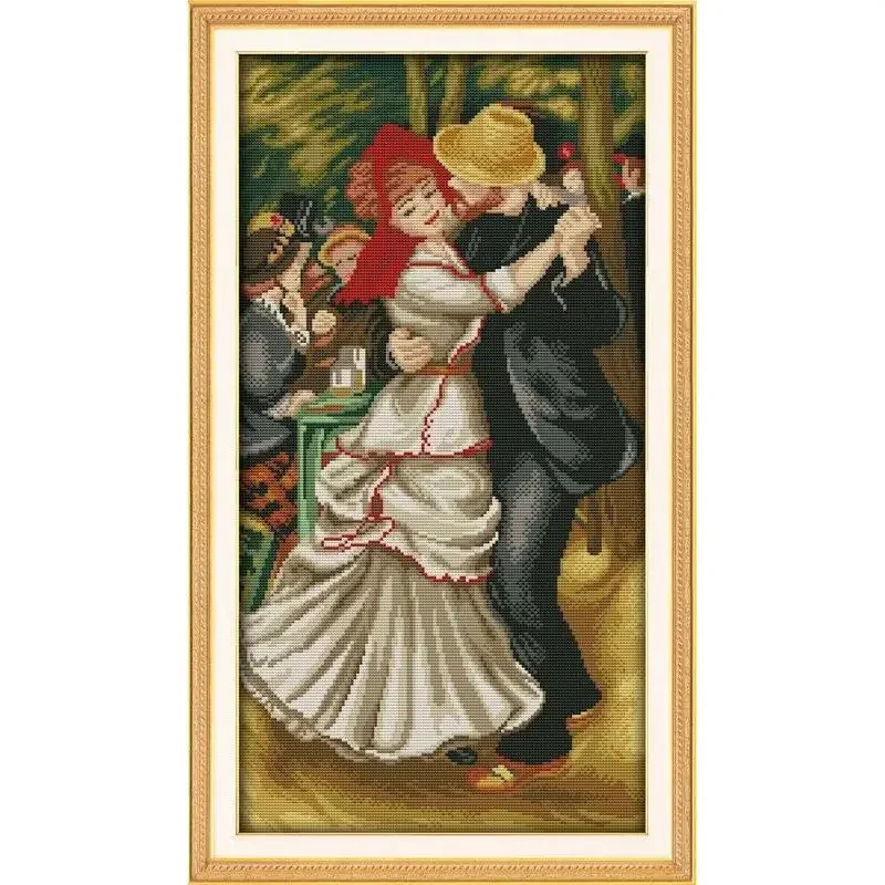 Joy Sunday Pre-printed Cross Stitch Kit Easy Pattern Aida Stamped Fabric Embroidery Set-Passionate Dance