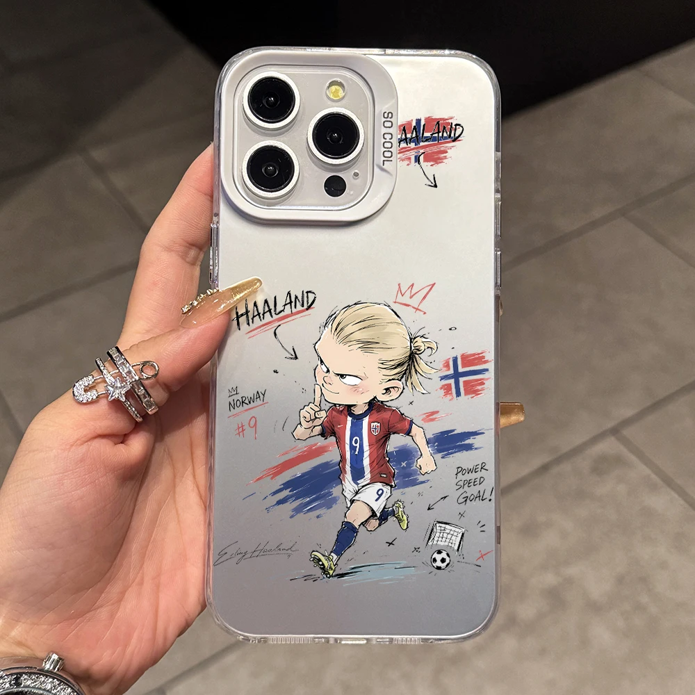 Silver Football Stars Themed Phone Case Cover