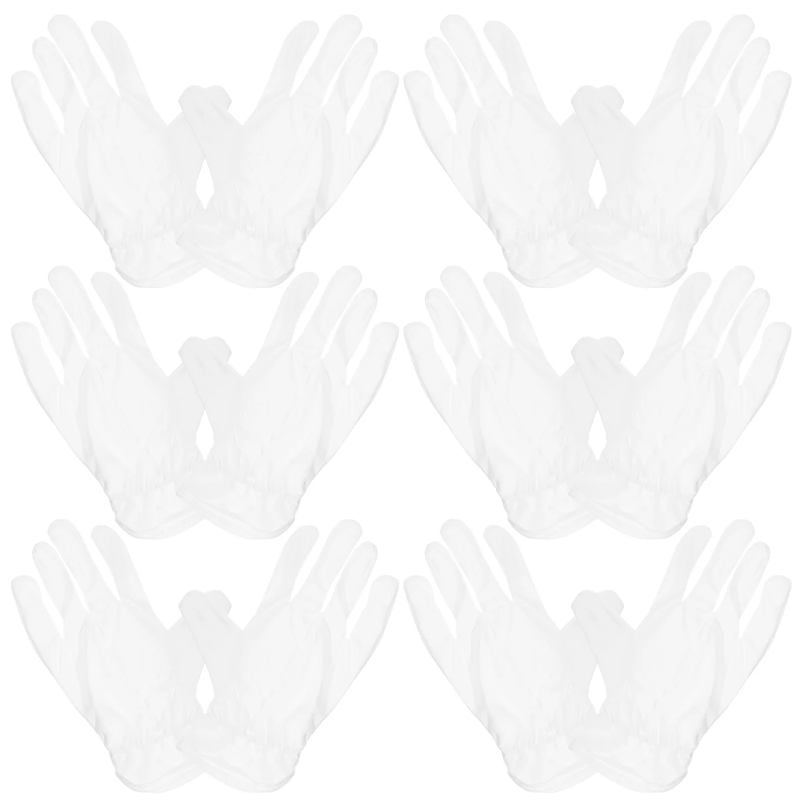 

6 Pairs Working Gloves Microfiber Gloves Jewelry Inspection Gloves Reusable Gloves