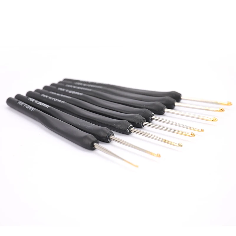 8Pcs/set Black Knitting Needles Crochet Hooks for Knit DIY Craft Loom Tool