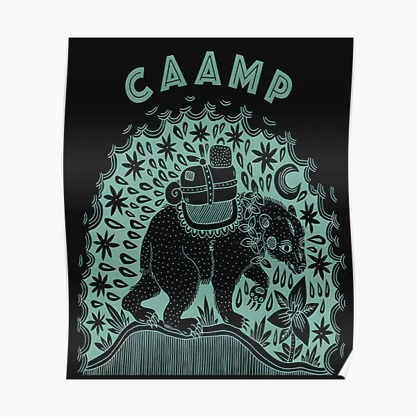 

Классический плакат Caamp Bear, современный домашний принт, Настенная картина, декор для комнаты, живопись, винтажное искусство, Настенная смешная картина без рамки