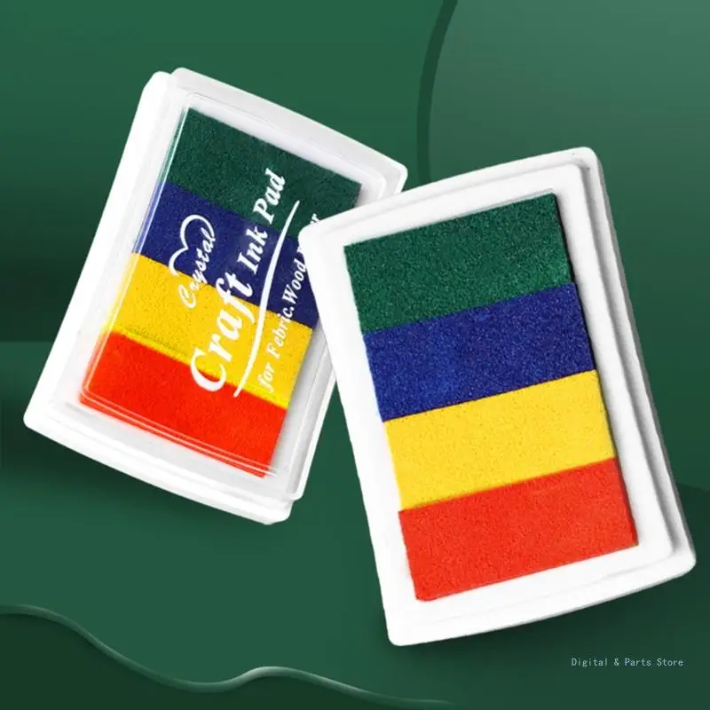 

M17F Portable Mini Pad for Rubber Stamps Washable Safe Stamp Pads 4 Color Pad