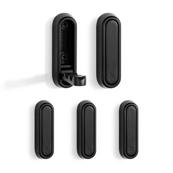 SARIHOSY Ganci da parete neri Gancio da bagno a parete Vestiti Cappello Appendiabiti Ganci per accappatoio Decorazioni per la casa Accessori per il bagno 1