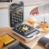 Electric Sandwich Maker Automatic Waffle Machine Breakfast Maker Bread Toaster Pancake Egg Cake Oven Non-Stick Coating 110V/220V 1