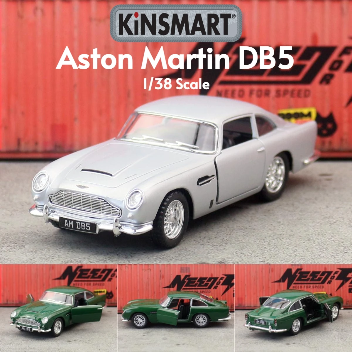 킨스마트 장난감 자동차 모델 1/38 애스턴 마틴 DB5 클래식 슈퍼 스포츠 다이..