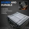 1PC Black Plastic Toolbox 250*200*76mm Shockproof Waterproof Plastic Storage Box PP Material Tote Storage Bag Built-in Sponge 3