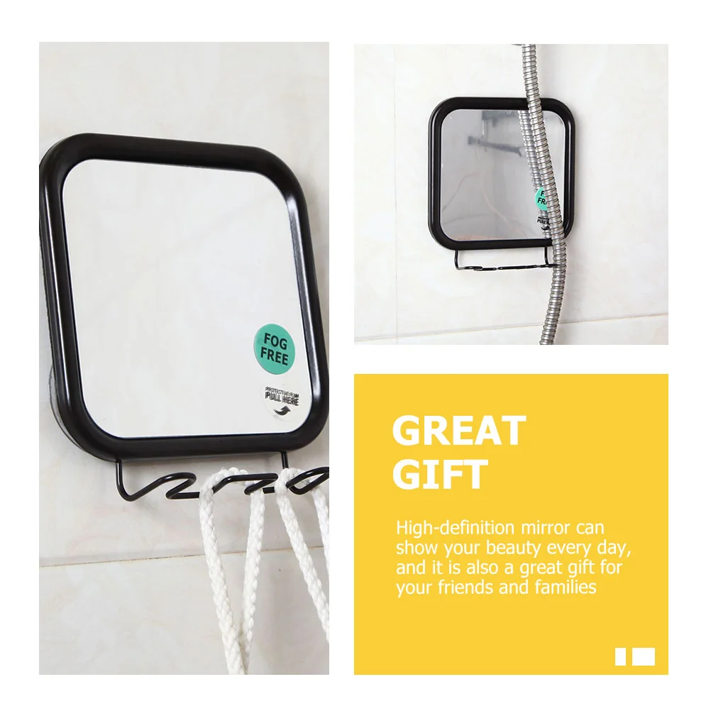Razor Holder for Shower Fogless Mirror Makeup with Hook Mirrors Punch-free Bathroom 3