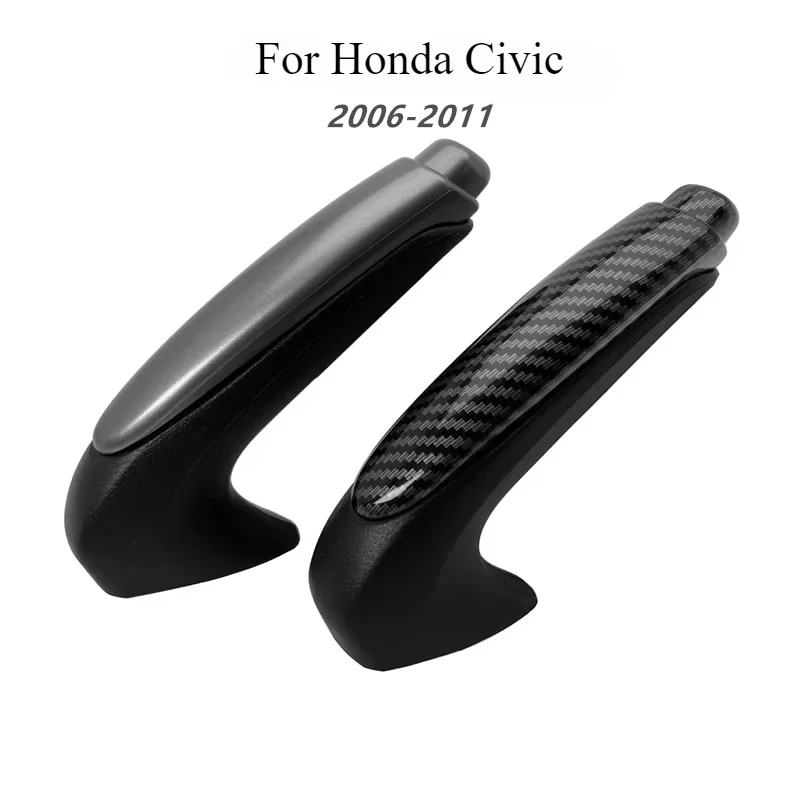 Handbrake Lever Knob hand brake cover for Honda Civic Coupe Sedan 2006-2012 Carbon Fiber Hand Brake Trim