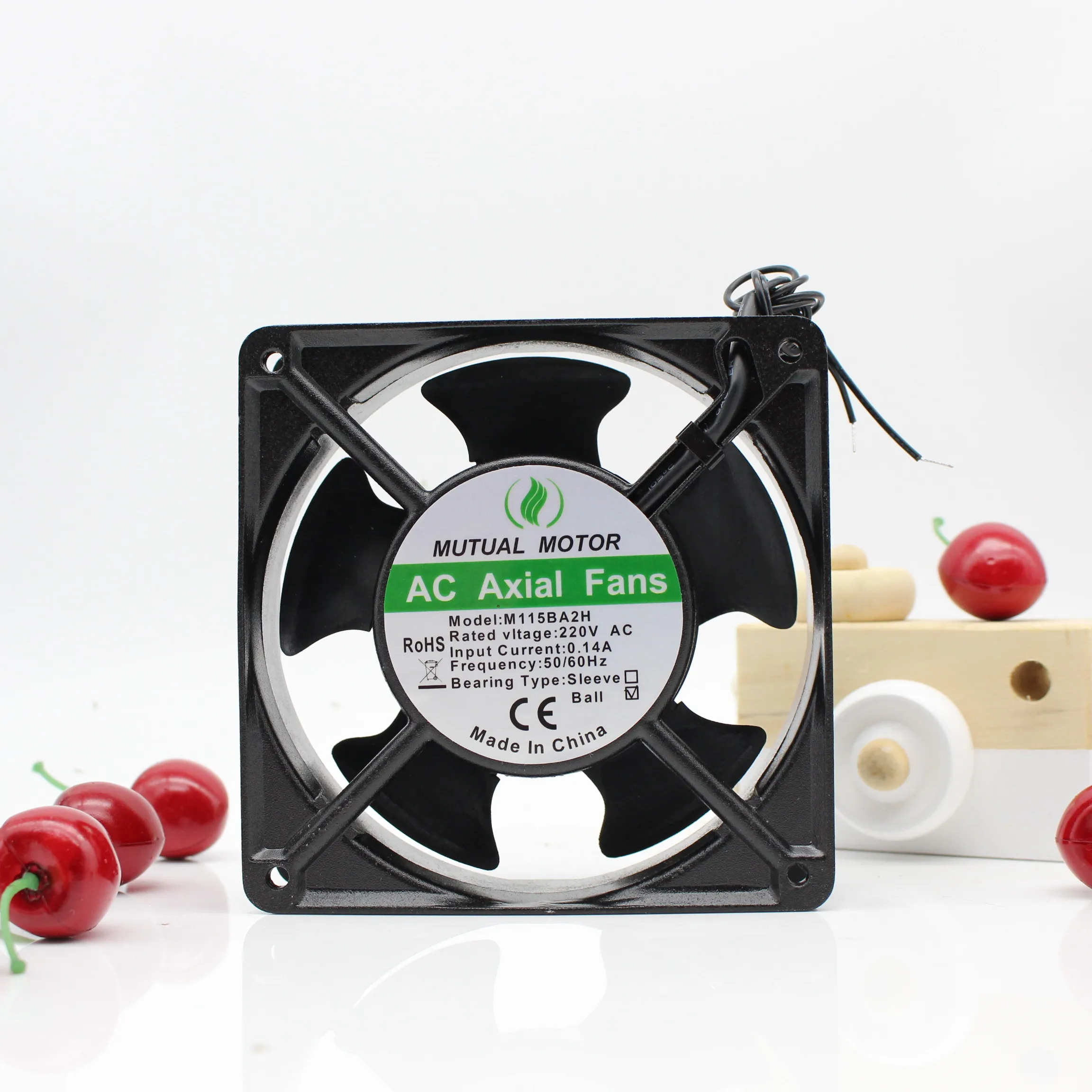 120x120x25mm ventilador de refrigeração do servidor de 2 fios