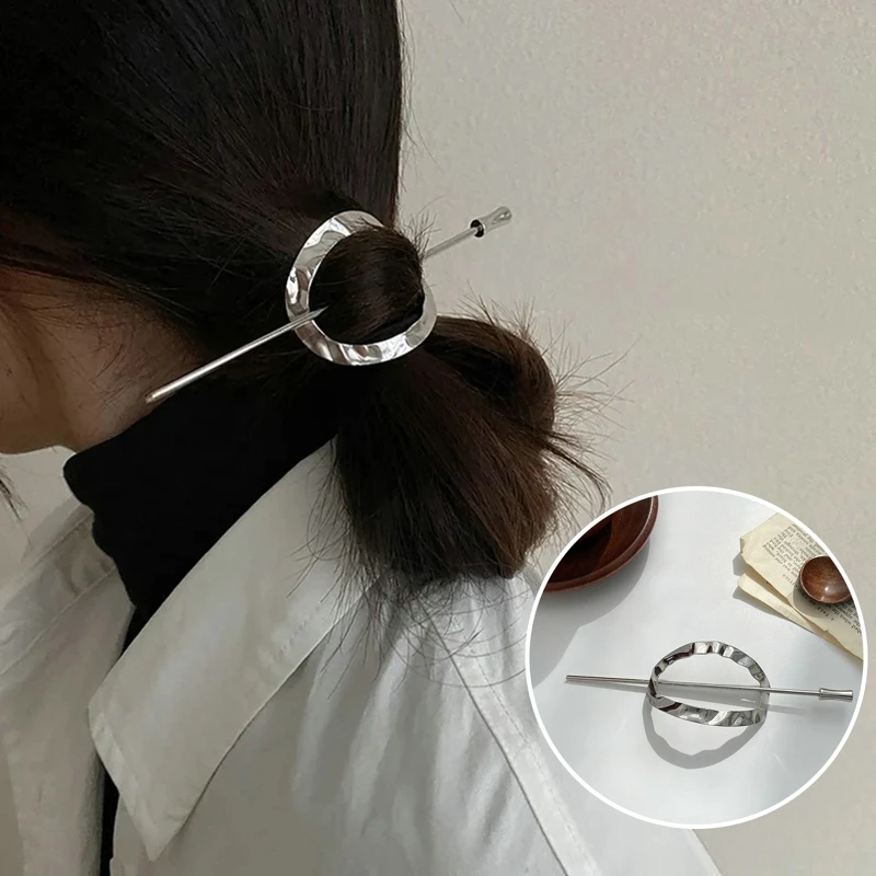 Korean Lazy Metal Ins Hairpin Simple Coiled Hair Ornaments Metal Hair Clip  Accessories Women Girls Thick Thin Hair Barrette - Hair Clip - AliExpress