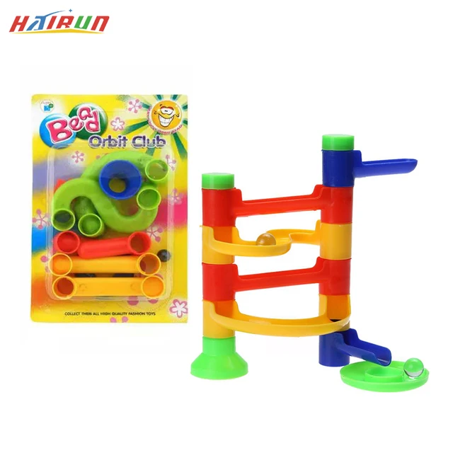 Children Marble Run Building Blocks Toy DIY Maze Race Ball Game Education Construction Toys Free Matching Accessories For Kids 1