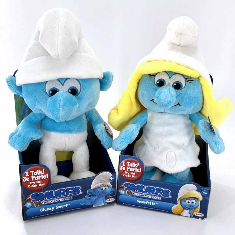 The Smurfs Clumsy Smurf Plush Stuffed Animal Toy Blue Doll Smurf