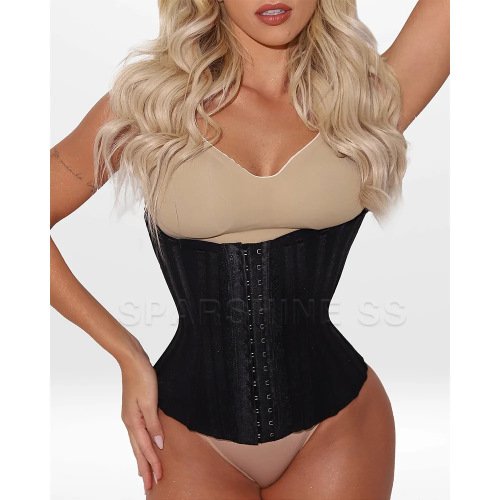 

Fajas Colombians High Compression Waist Trainer Shaper Corset Tummy Control Slimming Flat Belly Shapewear with Hook-eyes