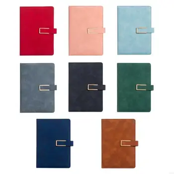 Notebook in pelle PU 32K con chiusura magnetica 100 fogli per uso professionale in ufficio e diario quotidiano H8WD
