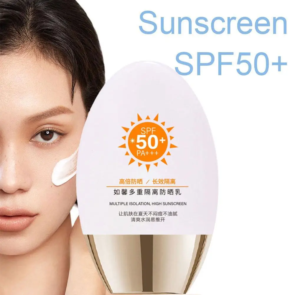 Sunscreen Refreshing Oil Control Facial Sunscreen SPF50+ UVB UVA Effective Isolates Ultraviolet Rays Protects 50g