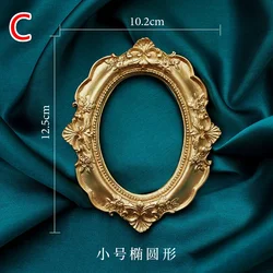 Golden Retro Photo Frame for Nail Art and Jewelry Decoration (C)