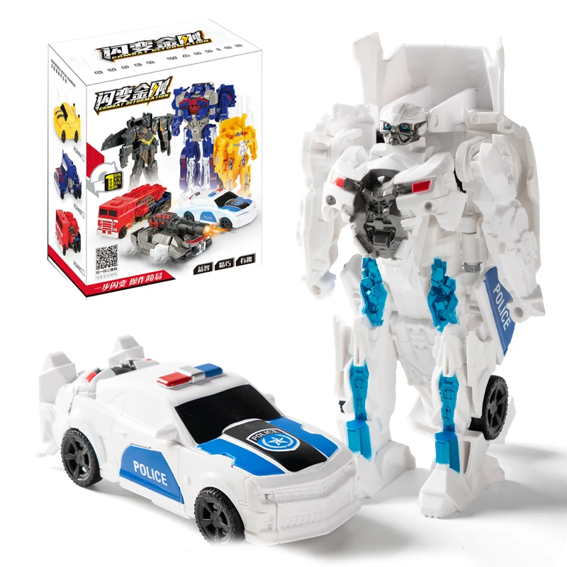 thumbnail image 1 of Kit de juguetes de transformación de coches para niños, robot de transformación, modelos 2 en 1, modelo de un solo paso, coche deformado, juguetes de dinosaurios para niños, regalos, 1 of 5
