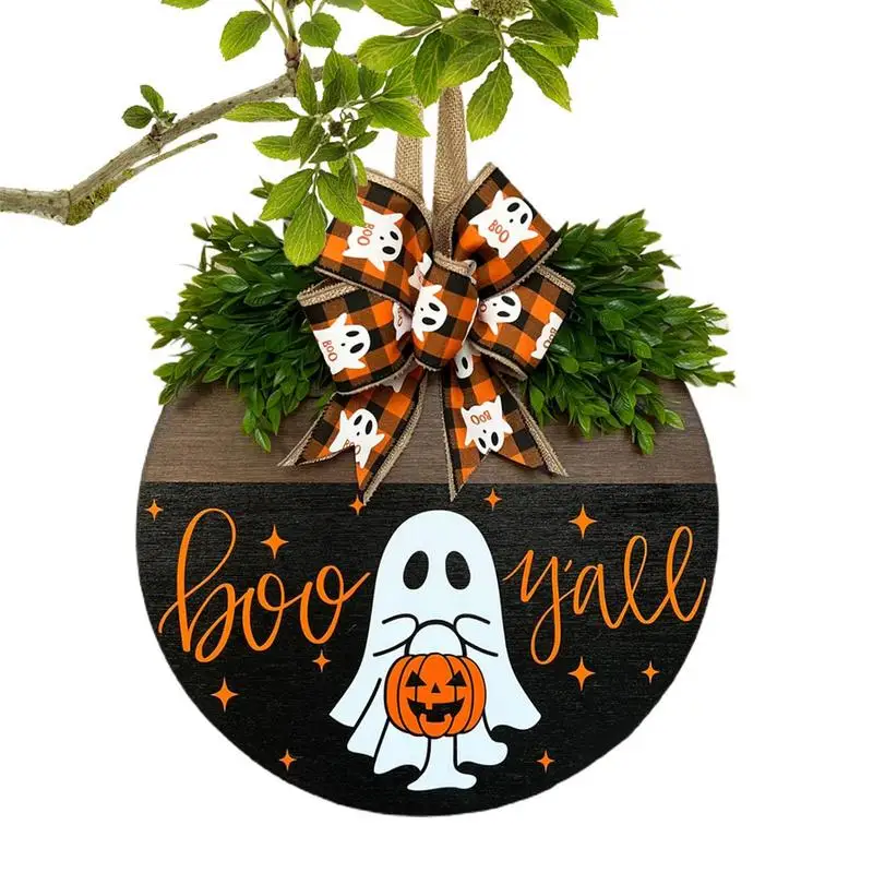 

Хэллоуин приветственный знак деревянная фотосессия Хэллоуин украшение для входной двери страшная фермерская дверь вешалка для Хэллоуина искусственное крыльцо