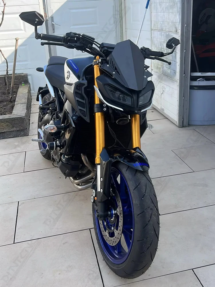 야마하 MT07 MT09 MT10 SP FZ1 FZ6 XJ6 XSR 700 TDM 900 T-MAX 530용 핸들바 엔드 미러, 회전 가능 눈부심 방지 백미러