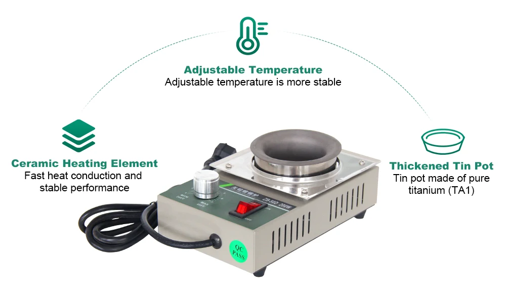 220V, 200W, Pote De Solda, Forno De