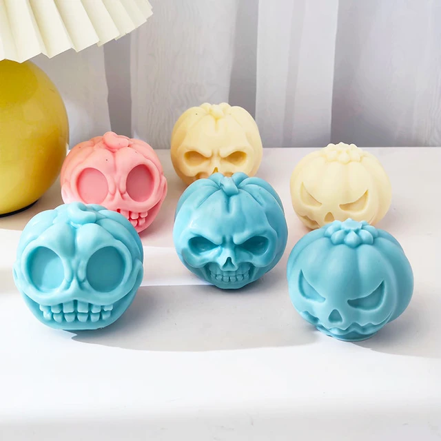 3d Skull Silicone Mold Halloween Hand-made Candle Mold Diffuser Gypsum  Aromatherapy Resin Ornament Cake Decor Resin Mould - AliExpress