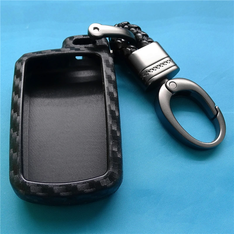 Car Key Fob Case Cover 1 Pcs Carbon Fiber Silicone Keychain Fit For Toyota Camry Corolla Avalon Rav4 Land Cruiser key case cover,key case,car key shell