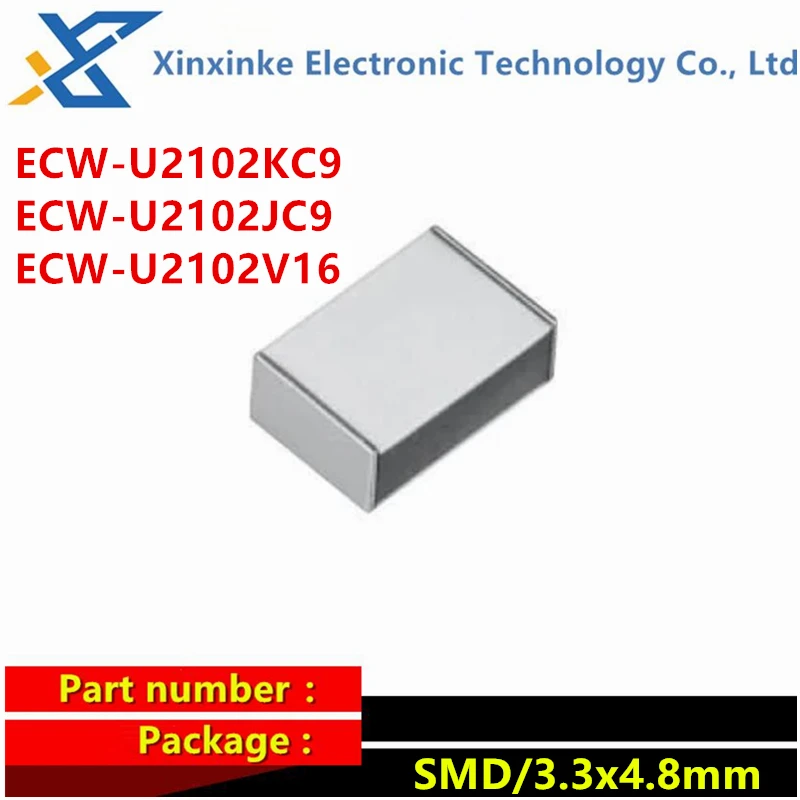 5PCS ECWU2102KC9 ECW-U2102JC9 ECW-U2102V16 SMD Film Capacitors 0.001uF 250VDC 10% PEN FILM 1913 CBB Polyester Capacitor 1nF