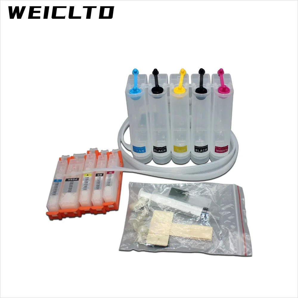 NA PGI-280 CLI-281 Canon PIXMA TR7520 TR8520 TS6120 TS6220 TS702 TS6320 TS9520 TS9521C 프린터용 5색 Ciss 시스템(칩 포함)