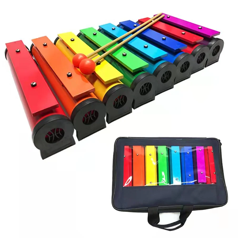 Xilofono Professionale Glockenspiel A 25 Note Con Custodia In Plastica E 2 Bacchette – Strumento A Percussione Per Bambini E Adulti, Colore Blu