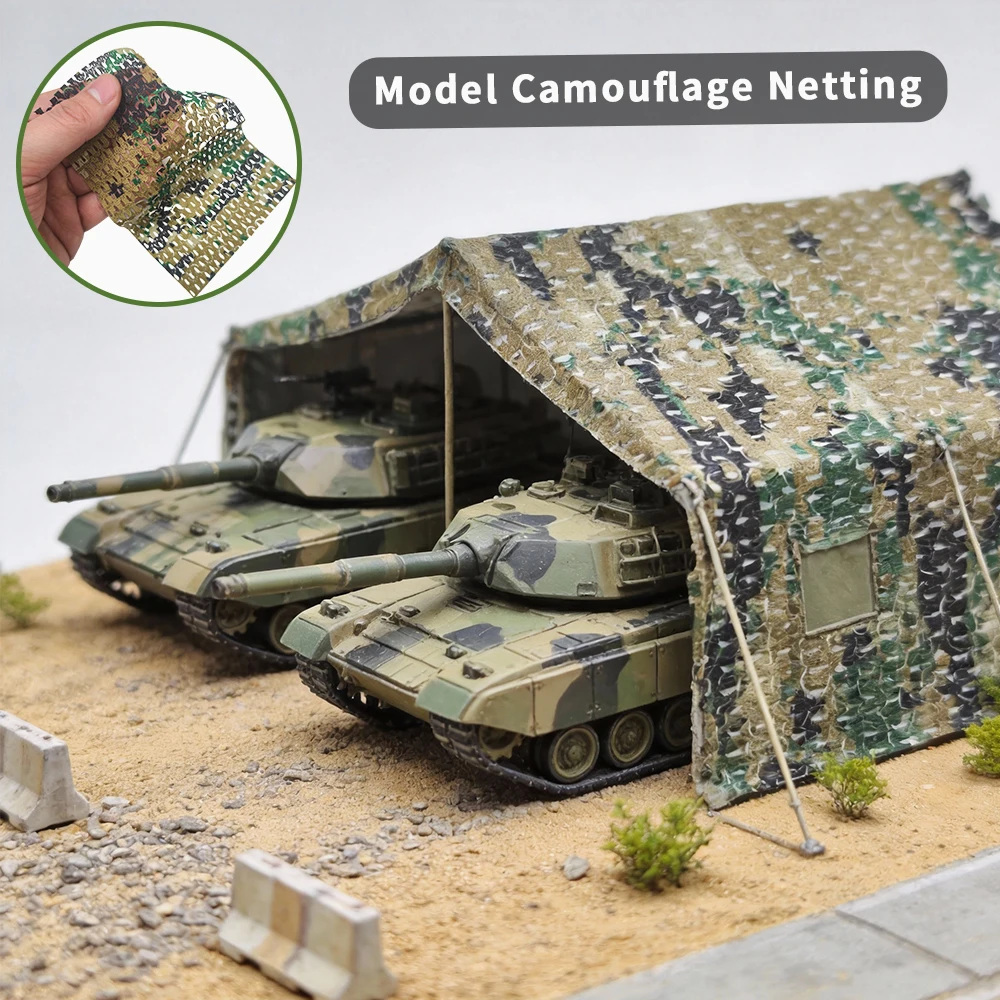Militärisches Tarnnetz, Abdecktuch für Kampffahrzeuge, Panzerszenen, DIY-Modellbau, ultradünner Stoff, Hobby-Bausätze – Detail 12