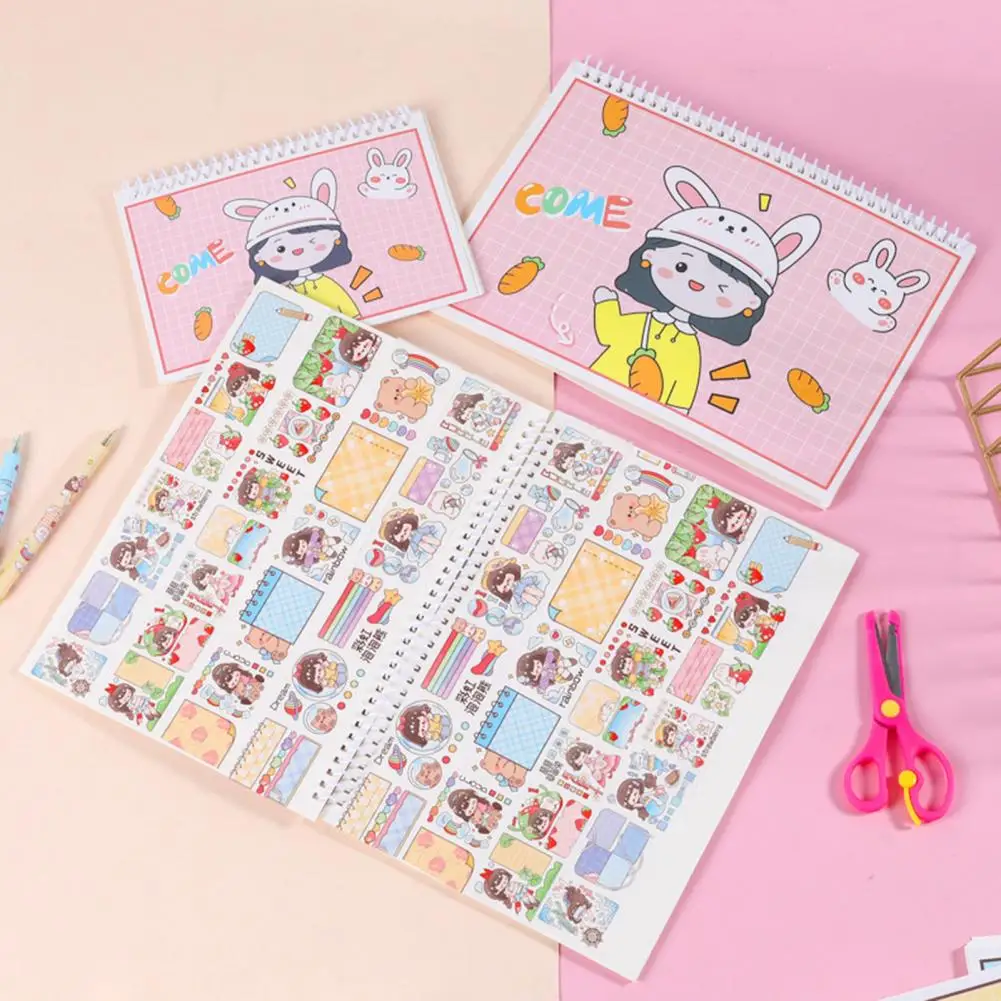 A4/A5 Release Scrapbook Notebook Cartoon Handbook Double Coil Binding Carta Addensata Vuota All'Interno Della Pagina Forniture Di Cancelleria Fai Da T