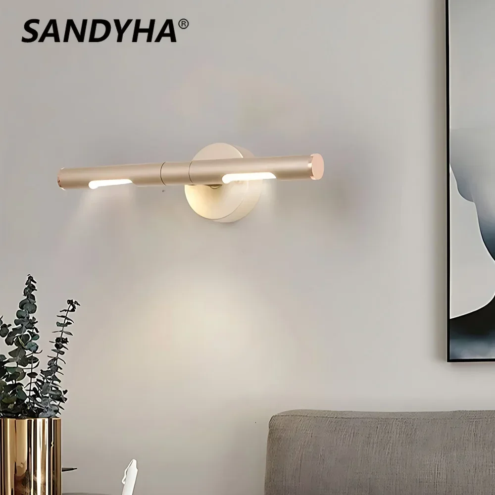 modern Nordic Mirror Led Front Light Wall Lamp For Stairway Bathroom Washstand Porch Restroom Hallway Gallery Wall Sconce