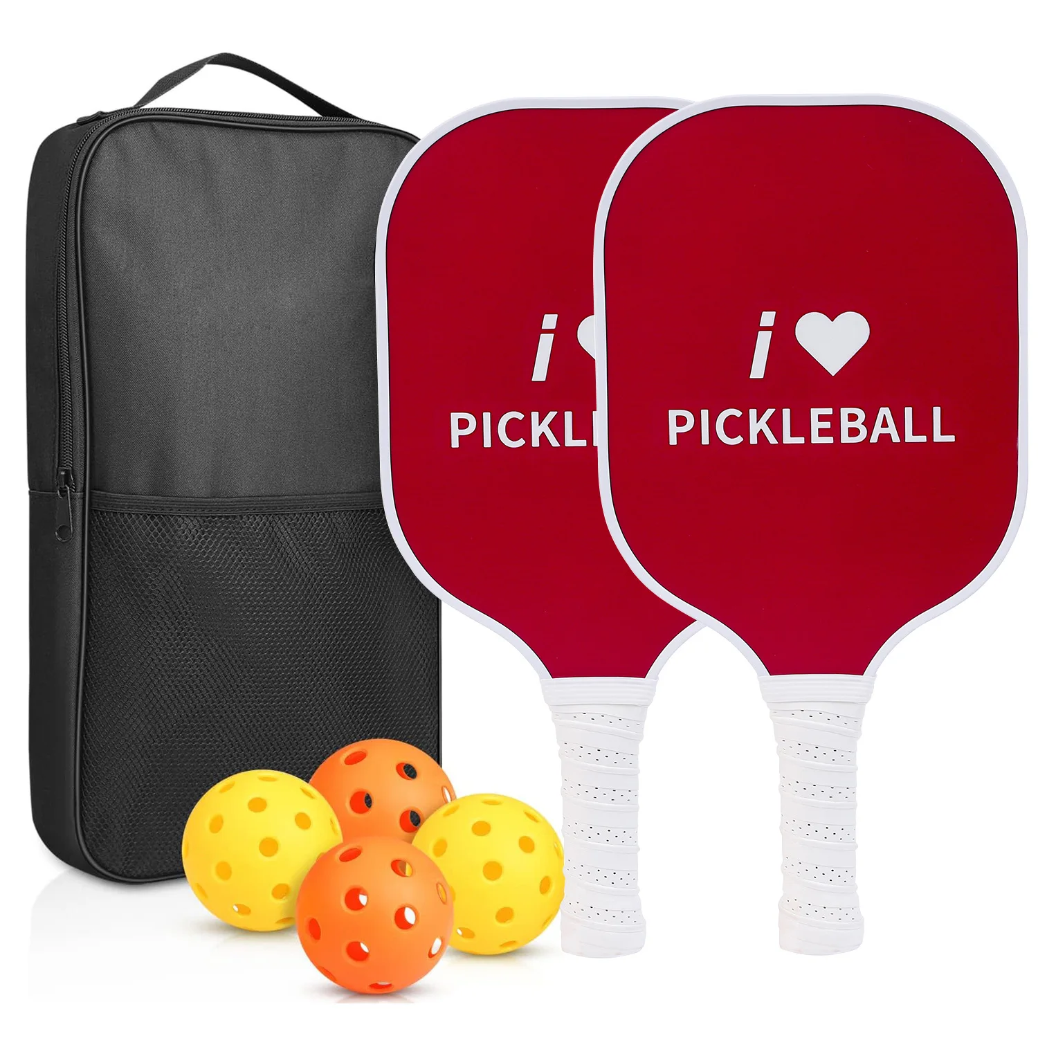 Pickleball Paddles USAPA Approved Set Rackets Honeycomb Core 4 Balls Portable Racquet Cover Carrying Bag Gift Kit Indoor Outdoor pickleball paddle pickleball balls