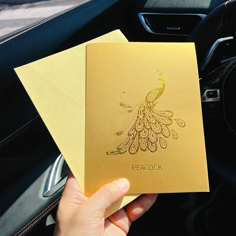3D Peacock Birthday Christmas Card Pop-up Greeting Cards Postcard Party Wedding Invitation Decorations Creative Girl Gift greeting cards