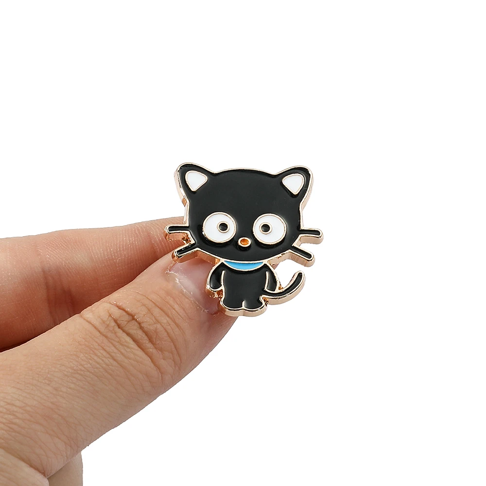 Cartoon Black Cat Modeling Enamel Pin Lapel Badges Backpack Decorative Jewelry Gift Brooch