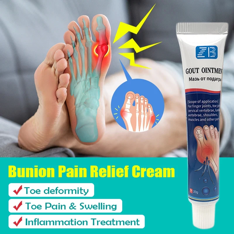 ZB 20g Foot Gout Treatment Cream Thumb Corrector Finger Hallux Ointment Toe Bunion Pain Relieve Medical Plaster Health Care