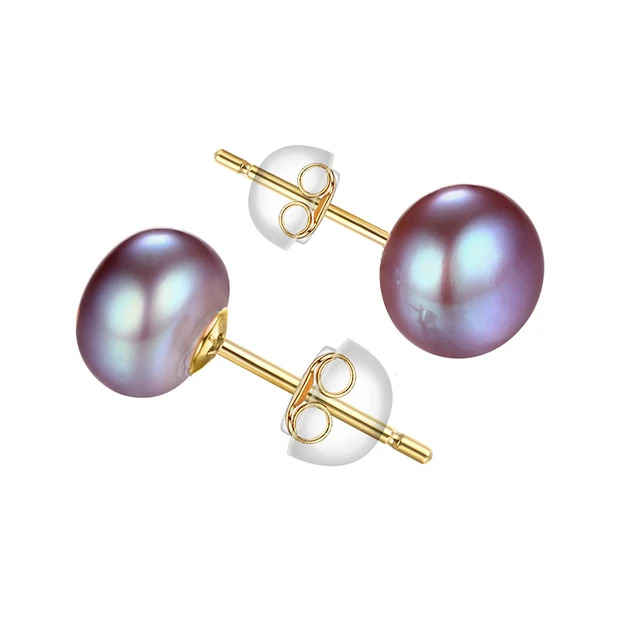 Boucles d'oreilles en perles d'eau douce naturelles pour femmes, en argent Sterling 925 véritable, perle blanche de culture, bijoux, vente en gros