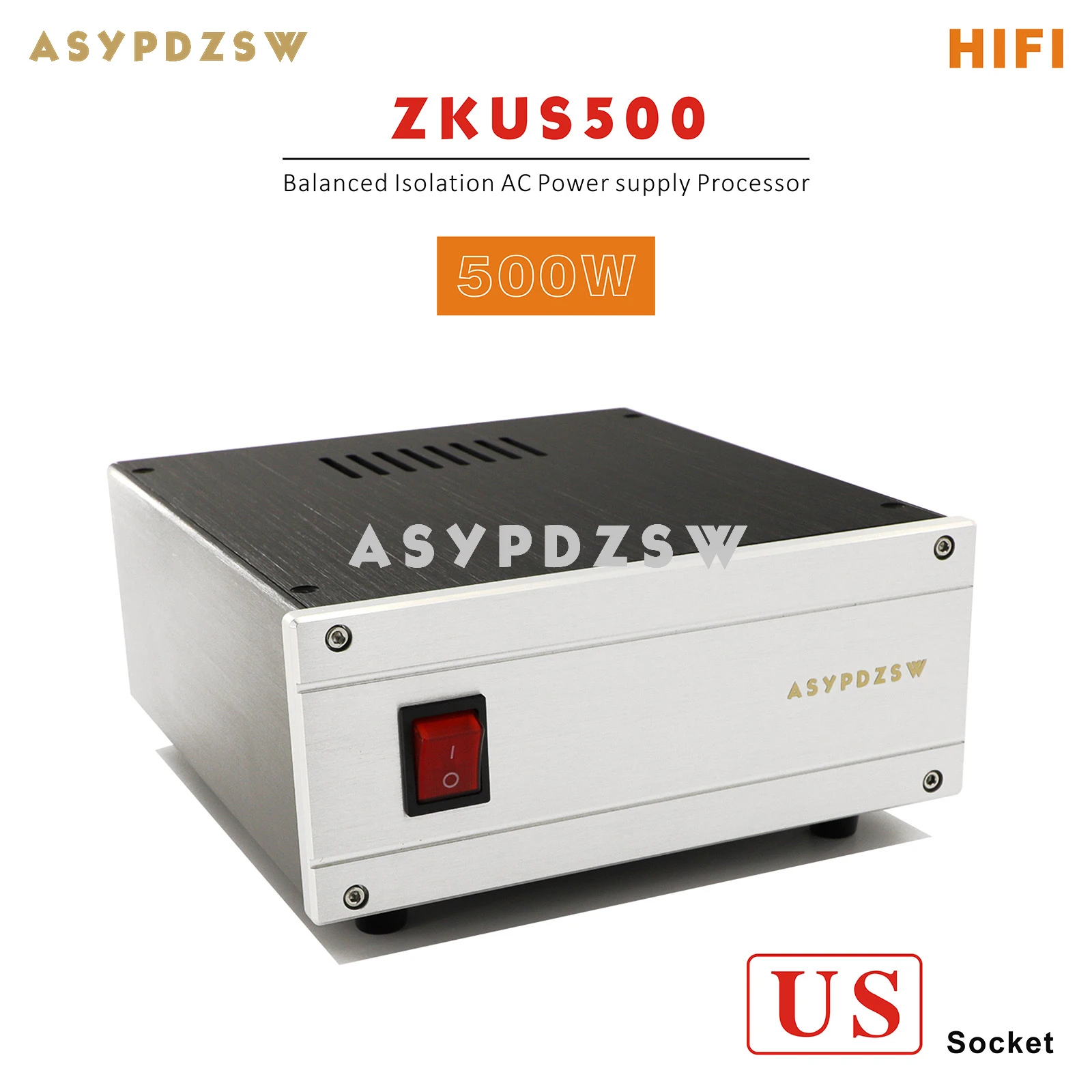 

ZKUS500 US Socket HIFI 500VA Toroidal Balanced isolation transformer 500W AC Power supply processor