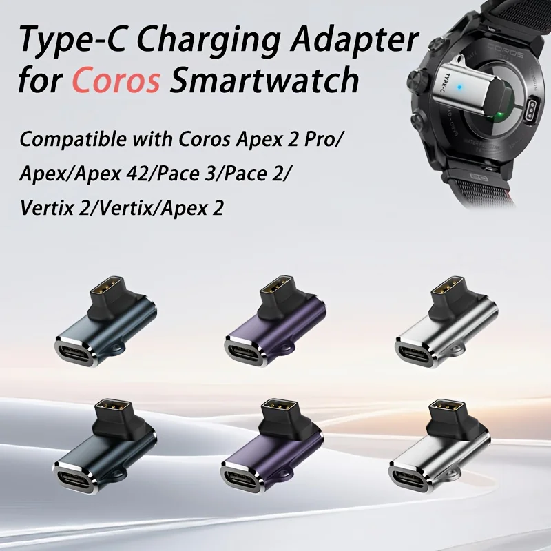 For Coros Watch USB-C Adapter For Coros Pace 2/3, Apex, Apex 2/Pro,Smartwatch-Type-C Power,Plug-and-Play,Device Charging