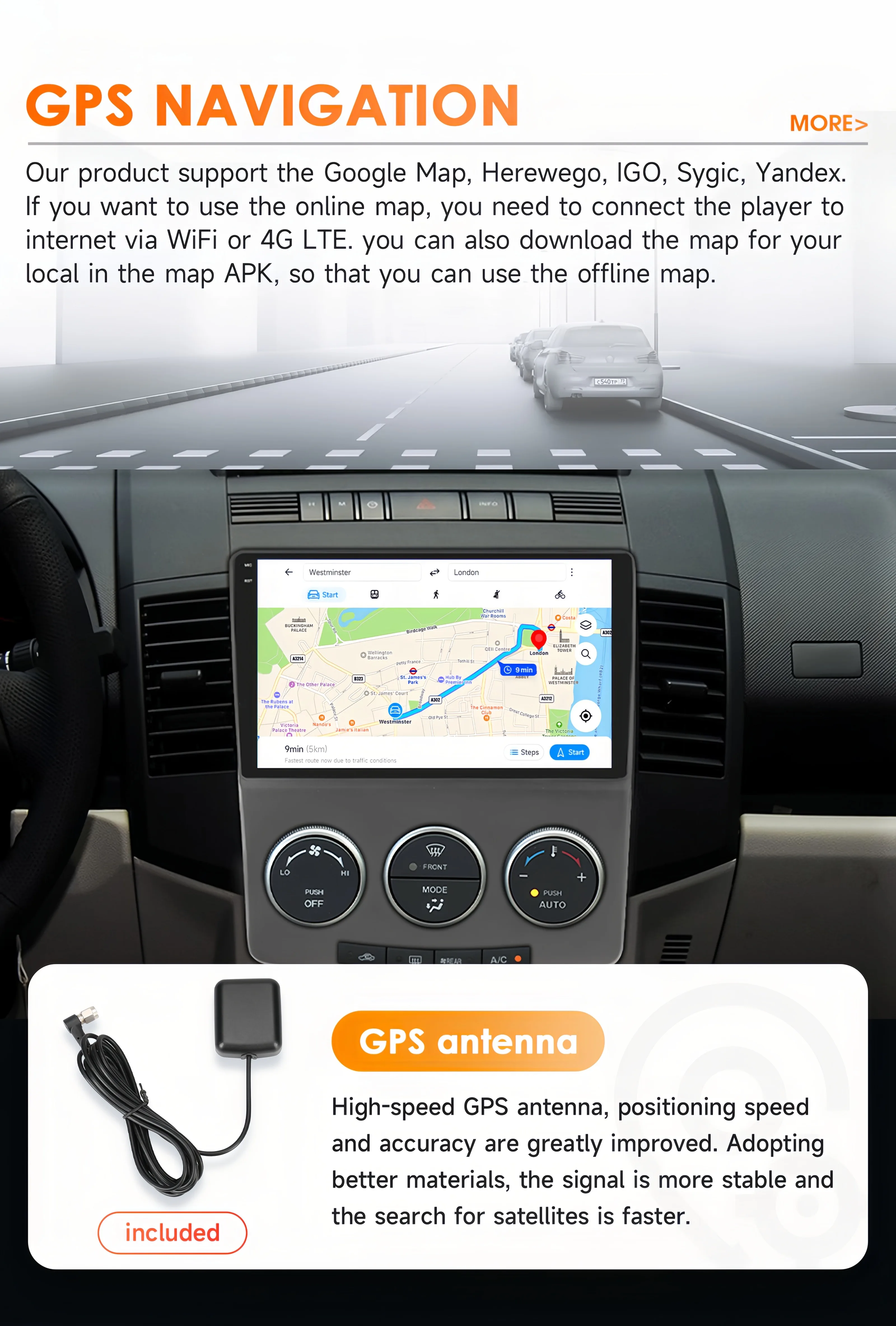 Hizpo Auto Elektronische Geräte Für MAZDA 5 2005 2006 2007 2008 2009 2010 Radio Multimedia Video Player Navigation GPS Carplay 4G – Detail 32