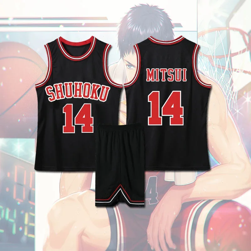 Basketball Team Jersey Cosplay Costumes Anime Sakuragi Hanamichi Cosplay Slam Dunk Jersey Shohoku School Basketball Team Uniform Sportswear Kaede Rukawa Cosplay Costume